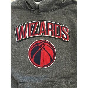 UNK NBA Washington Wizards Hoodie Mens Large Gray Fleece Pullover Basketball Y2K